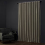 Rideaux occultants en lin extra larges et performants (1 panneau) de Exclusive Fabrics, rideaux de fenêtre à isolation thermique