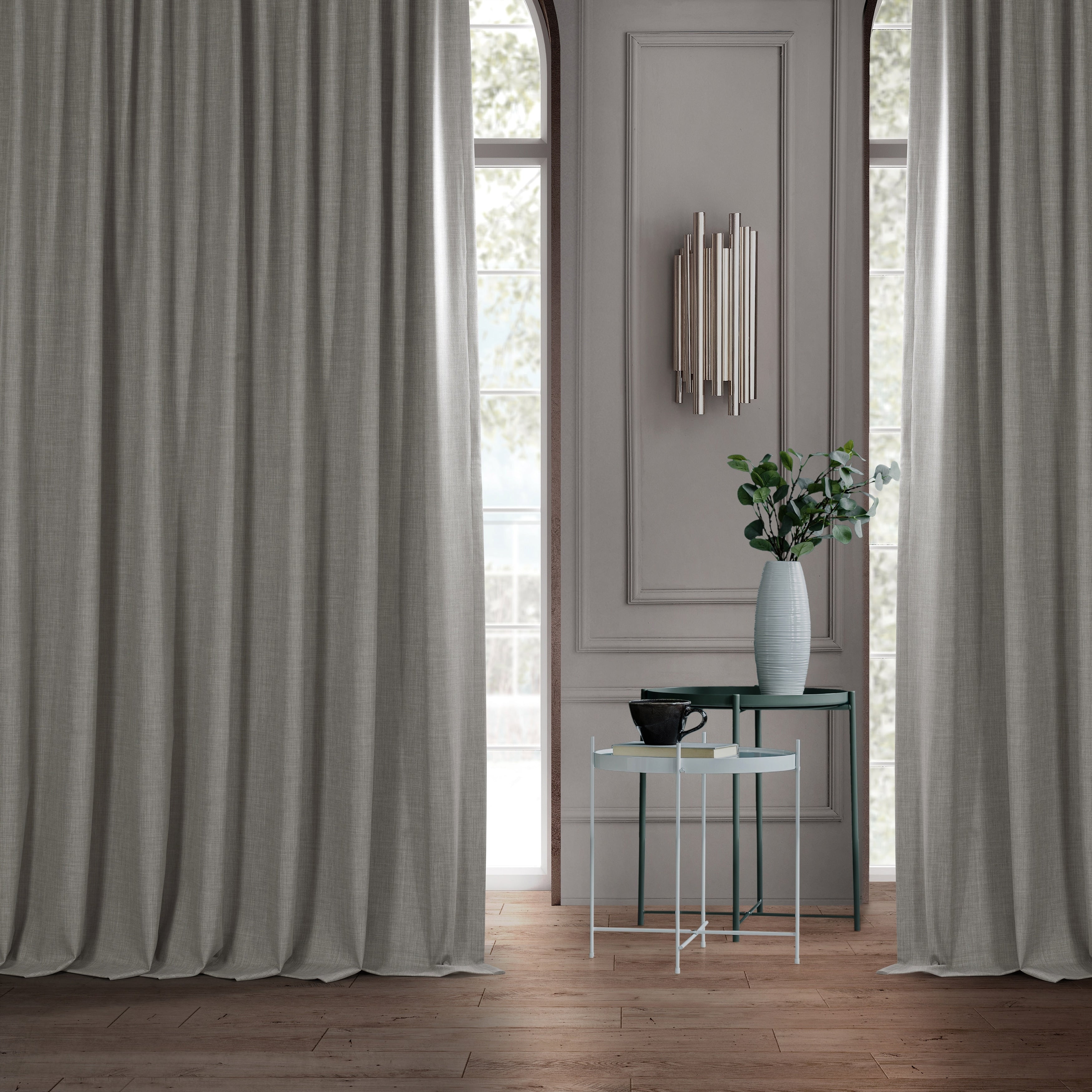 Rideaux occultants en lin extra larges et performants (1 panneau) de Exclusive Fabrics, rideaux de fenêtre à isolation thermique
