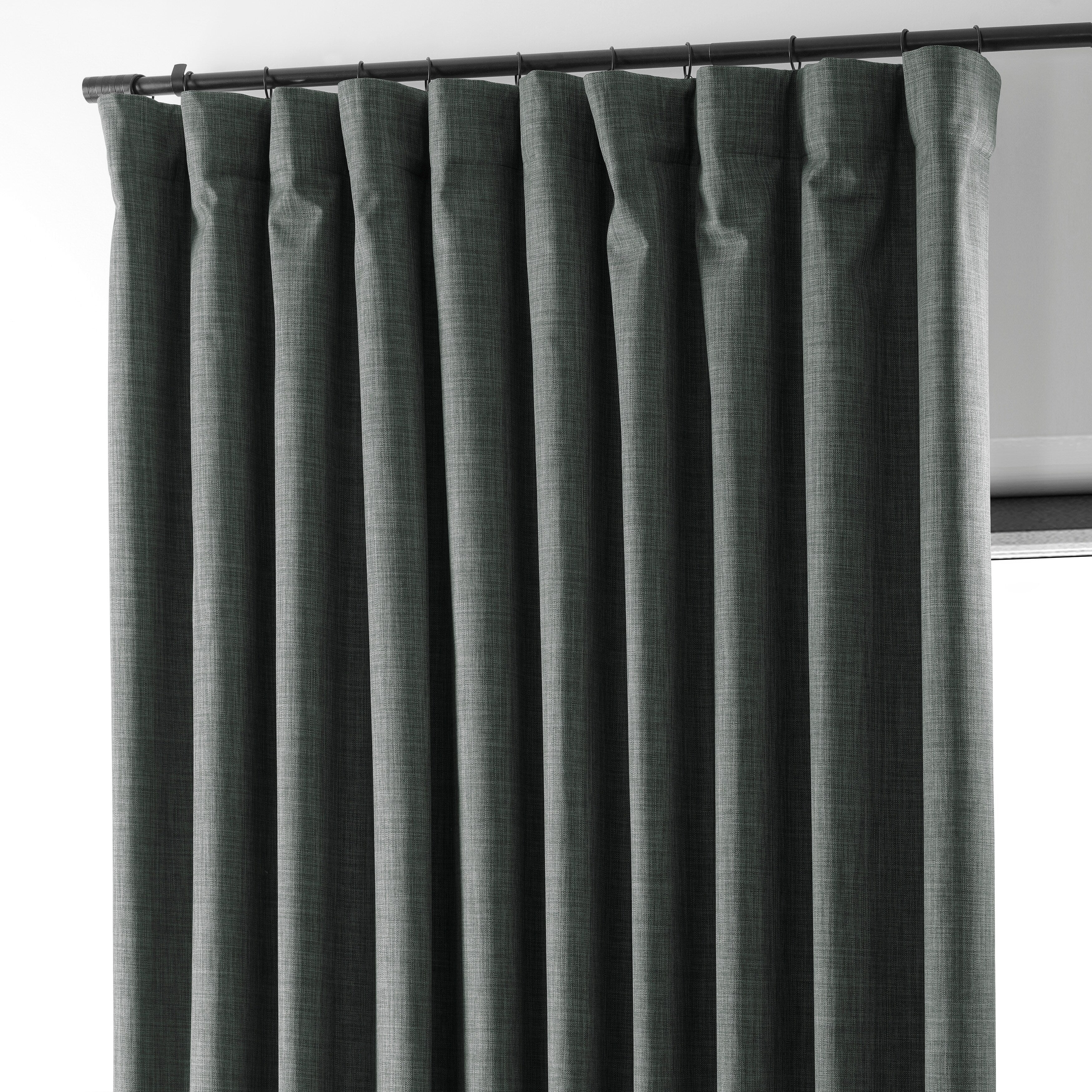 Rideaux occultants en lin extra larges et performants (1 panneau) de Exclusive Fabrics, rideaux de fenêtre à isolation thermique