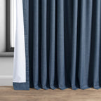 Rideaux occultants en lin extra larges et performants (1 panneau) de Exclusive Fabrics, rideaux de fenêtre à isolation thermique