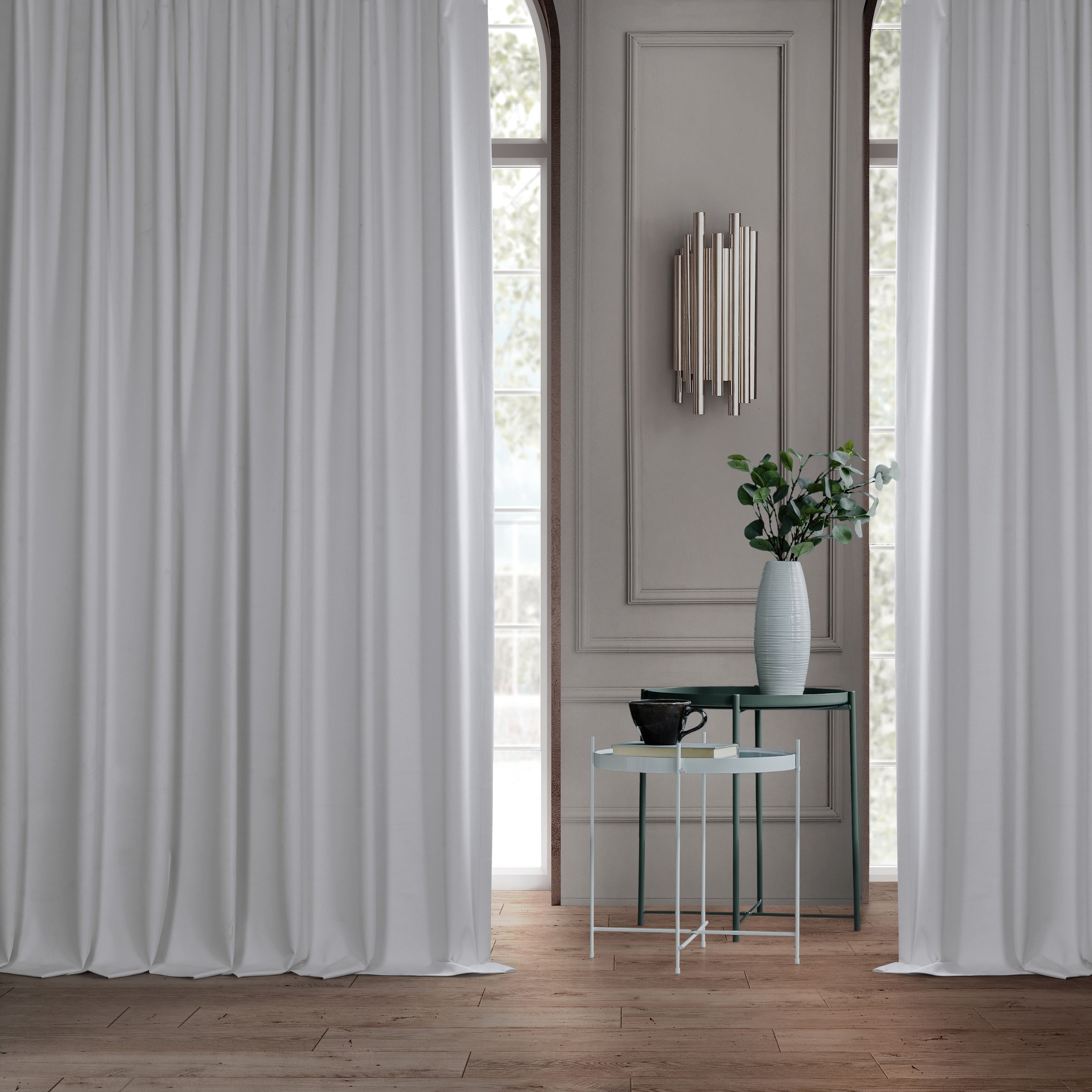 Rideaux occultants en lin extra larges et performants (1 panneau) de Exclusive Fabrics, rideaux de fenêtre à isolation thermique