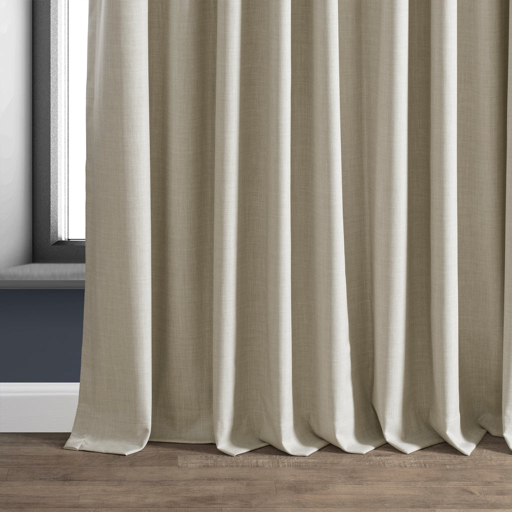 Rideaux occultants en lin extra larges et performants (1 panneau) de Exclusive Fabrics, rideaux de fenêtre à isolation thermique