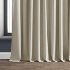 Rideaux occultants en lin extra larges et performants (1 panneau) de Exclusive Fabrics, rideaux de fenêtre à isolation thermique