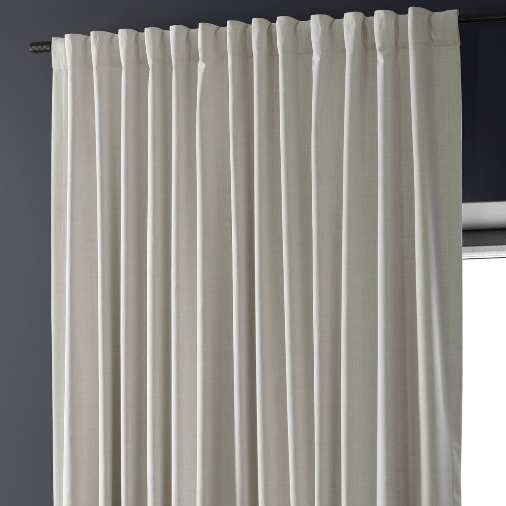 Rideaux occultants en lin extra larges et performants (1 panneau) de Exclusive Fabrics, rideaux de fenêtre à isolation thermique