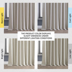 Rideaux occultants en lin extra larges et performants (1 panneau) de Exclusive Fabrics, rideaux de fenêtre à isolation thermique