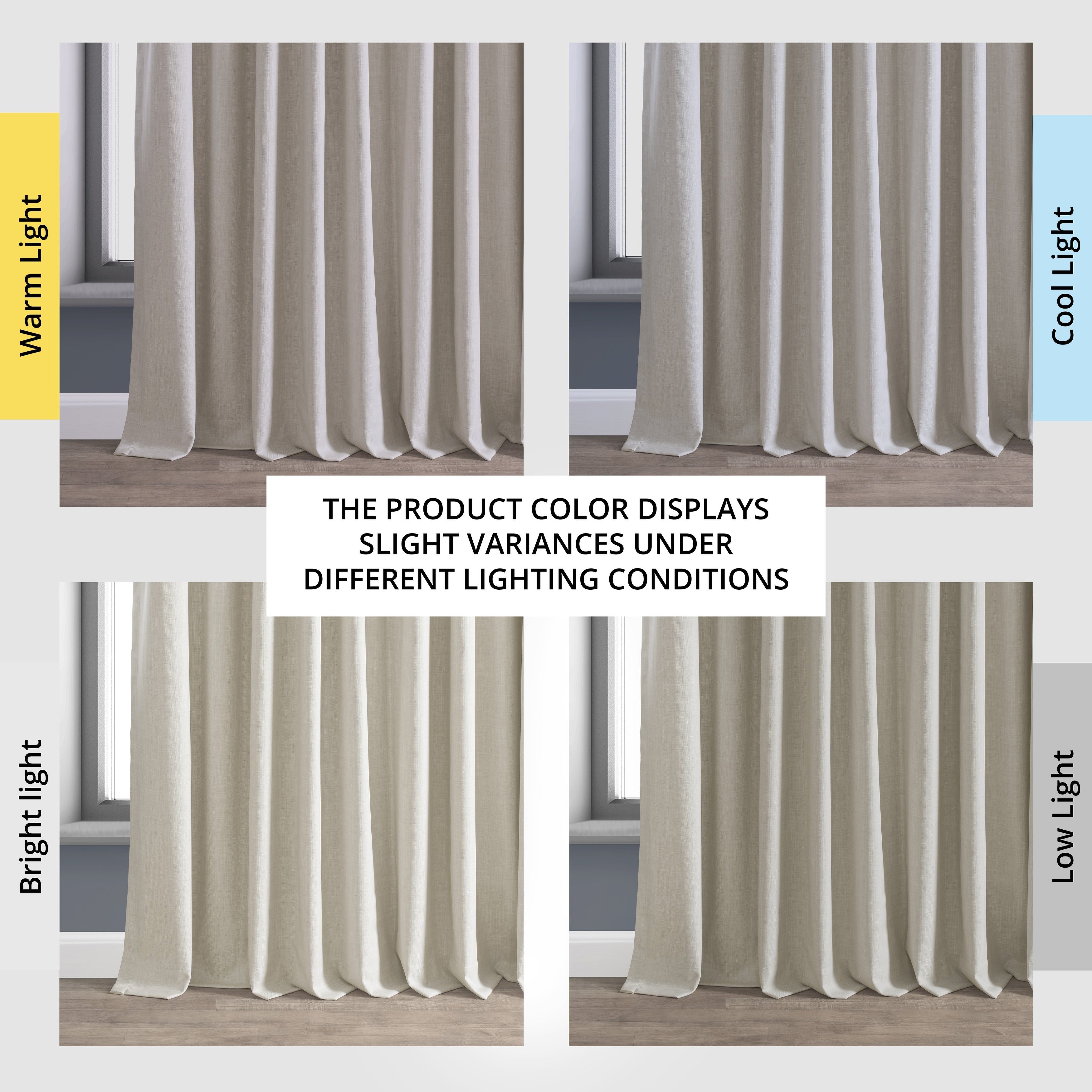 Rideaux occultants en lin extra larges et performants (1 panneau) de Exclusive Fabrics, rideaux de fenêtre à isolation thermique