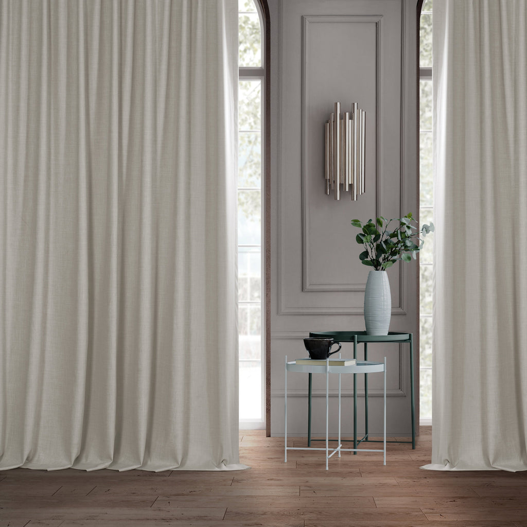 Rideaux occultants en lin extra larges et performants (1 panneau) de Exclusive Fabrics, rideaux de fenêtre à isolation thermique
