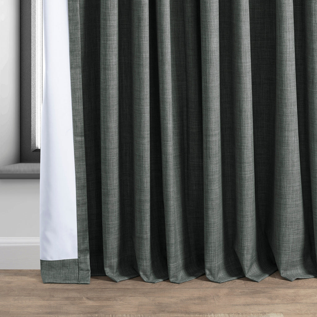 Rideaux occultants en lin extra larges et performants (1 panneau) de Exclusive Fabrics, rideaux de fenêtre à isolation thermique