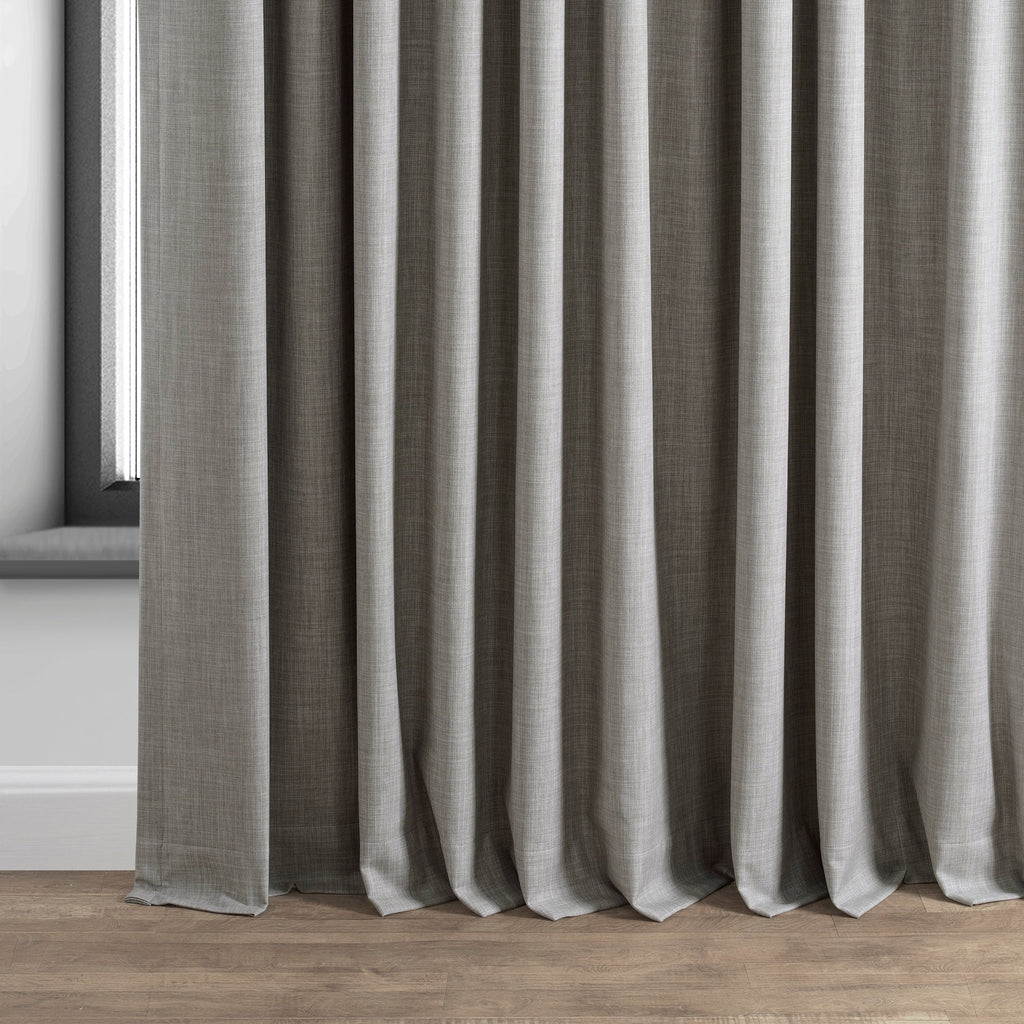 Rideaux occultants en lin extra larges et performants (1 panneau) de Exclusive Fabrics, rideaux de fenêtre à isolation thermique
