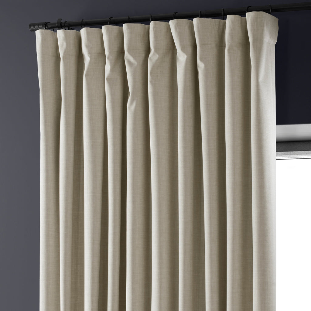 Rideaux occultants en lin extra larges et performants (1 panneau) de Exclusive Fabrics, rideaux de fenêtre à isolation thermique