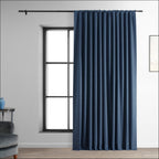Rideaux occultants en lin extra larges et performants (1 panneau) de Exclusive Fabrics, rideaux de fenêtre à isolation thermique