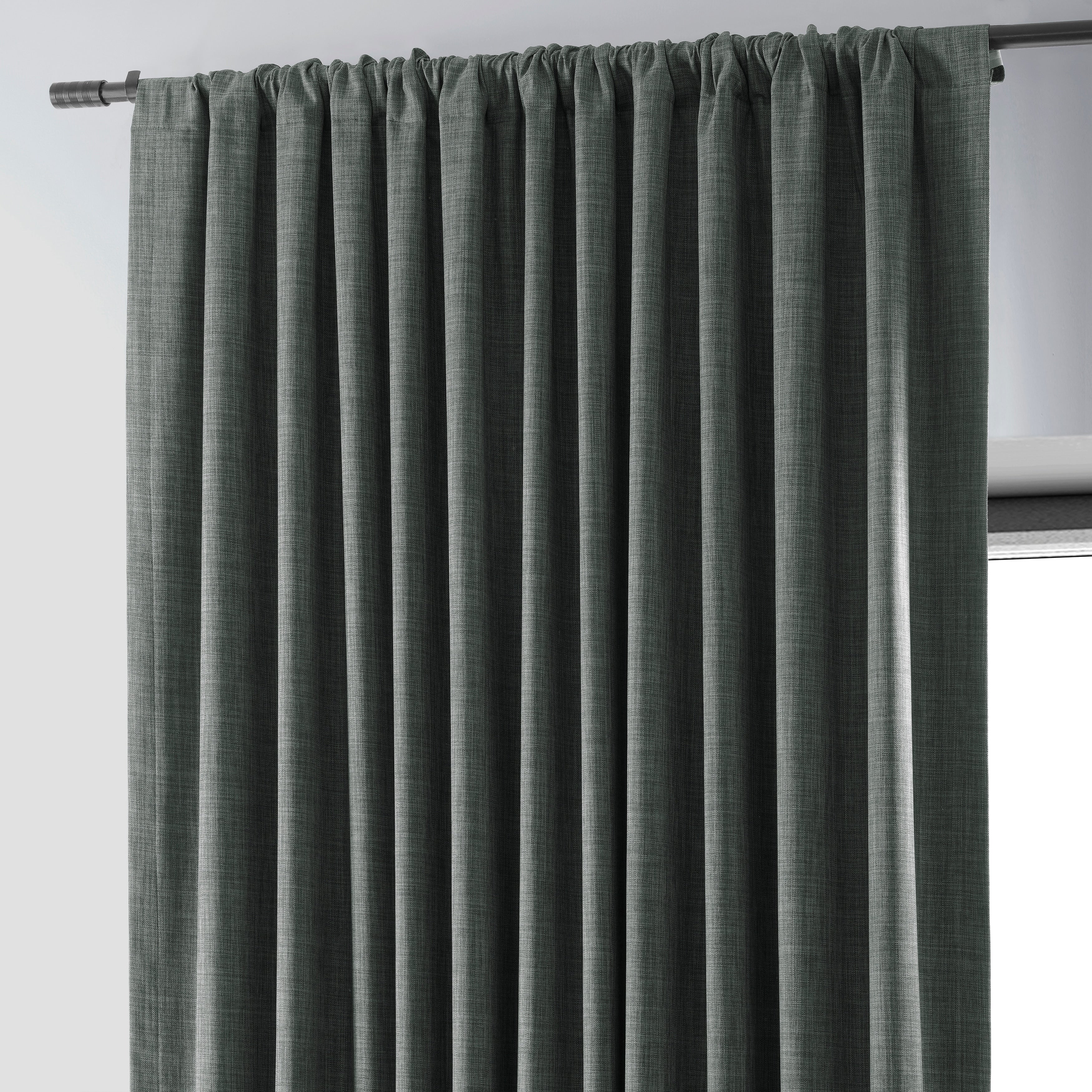 Rideaux occultants en lin extra larges et performants (1 panneau) de Exclusive Fabrics, rideaux de fenêtre à isolation thermique