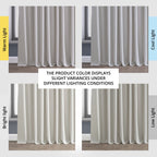 Rideaux occultants en lin extra larges et performants (1 panneau) de Exclusive Fabrics, rideaux de fenêtre à isolation thermique