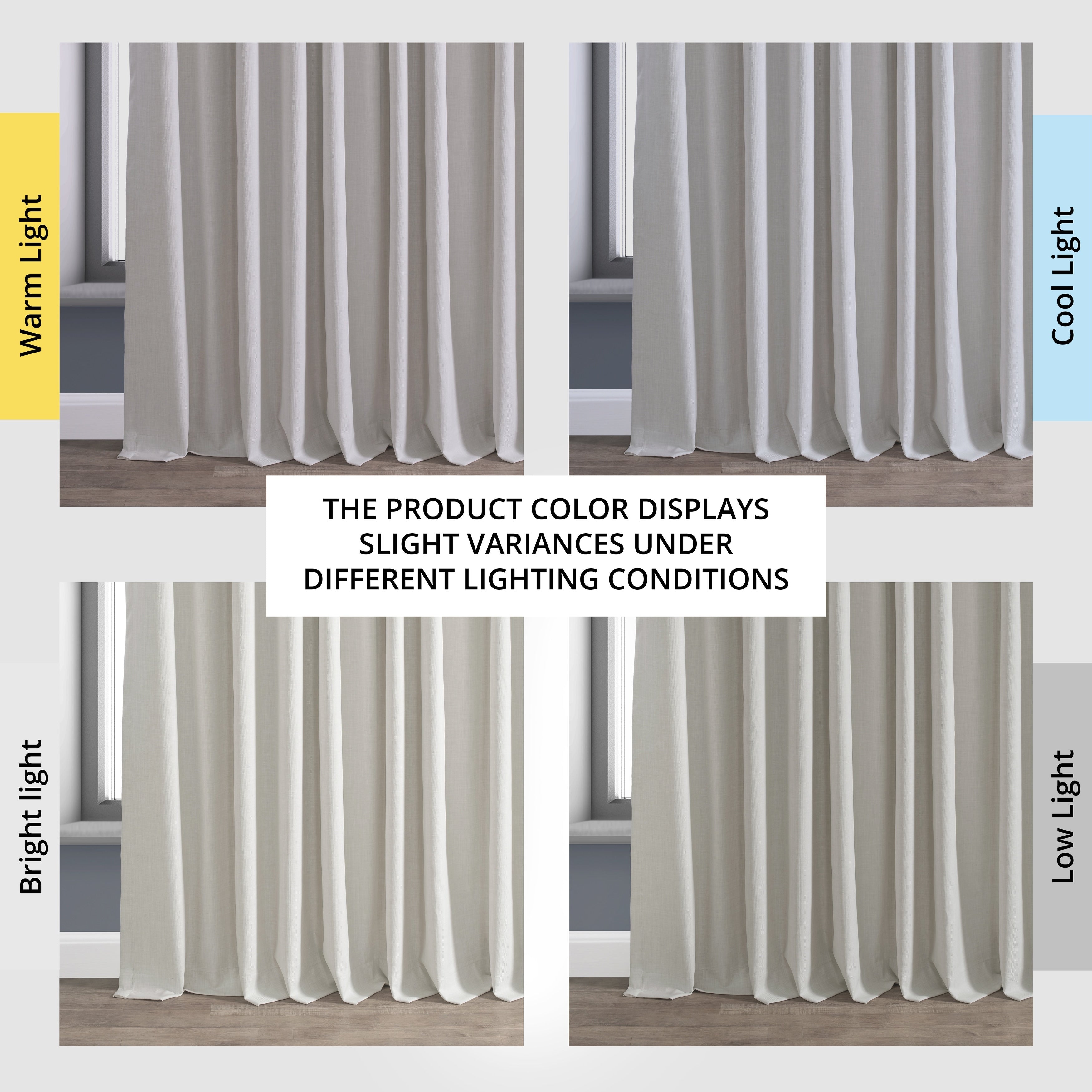 Rideaux occultants en lin extra larges et performants (1 panneau) de Exclusive Fabrics, rideaux de fenêtre à isolation thermique