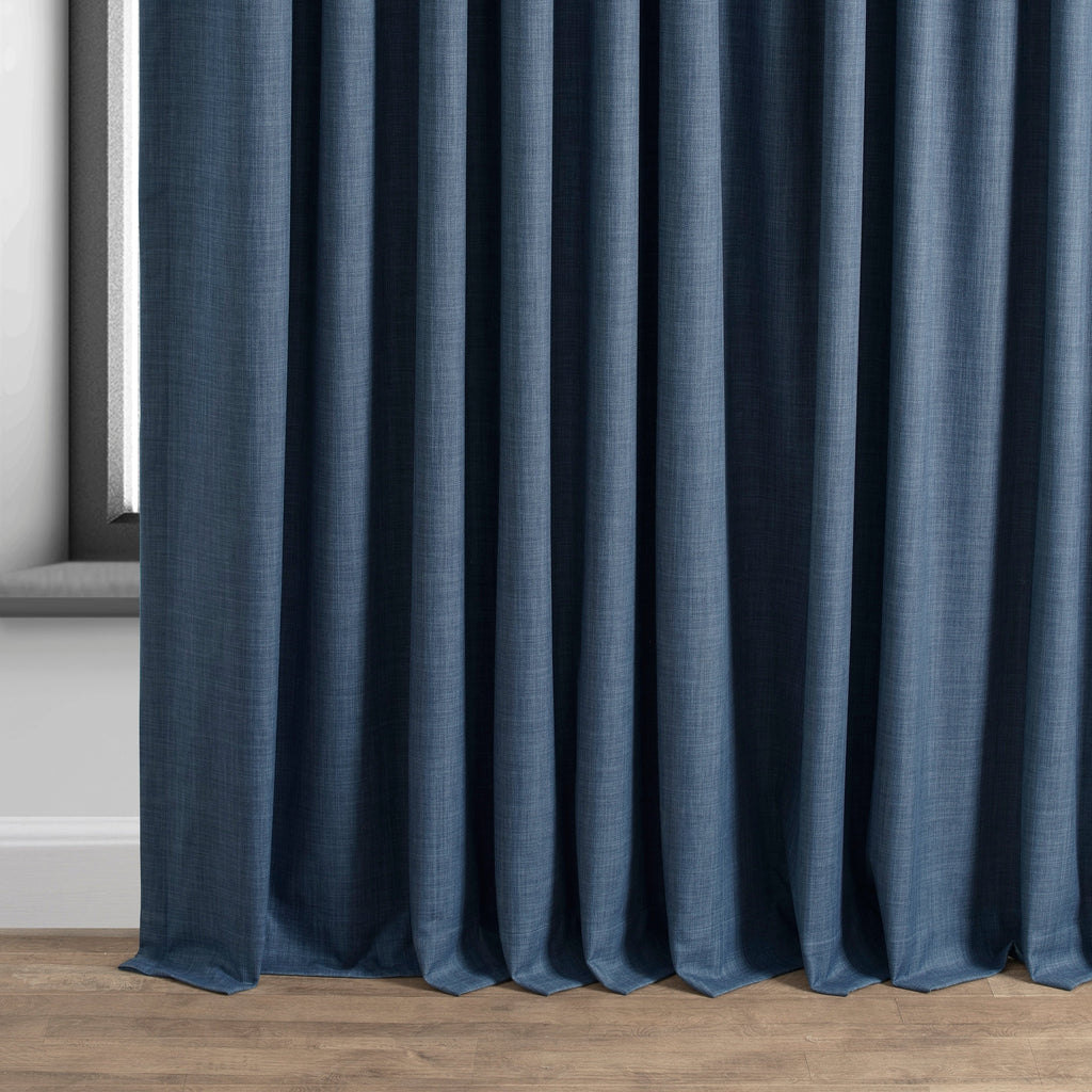 Rideaux occultants en lin extra larges et performants (1 panneau) de Exclusive Fabrics, rideaux de fenêtre à isolation thermique
