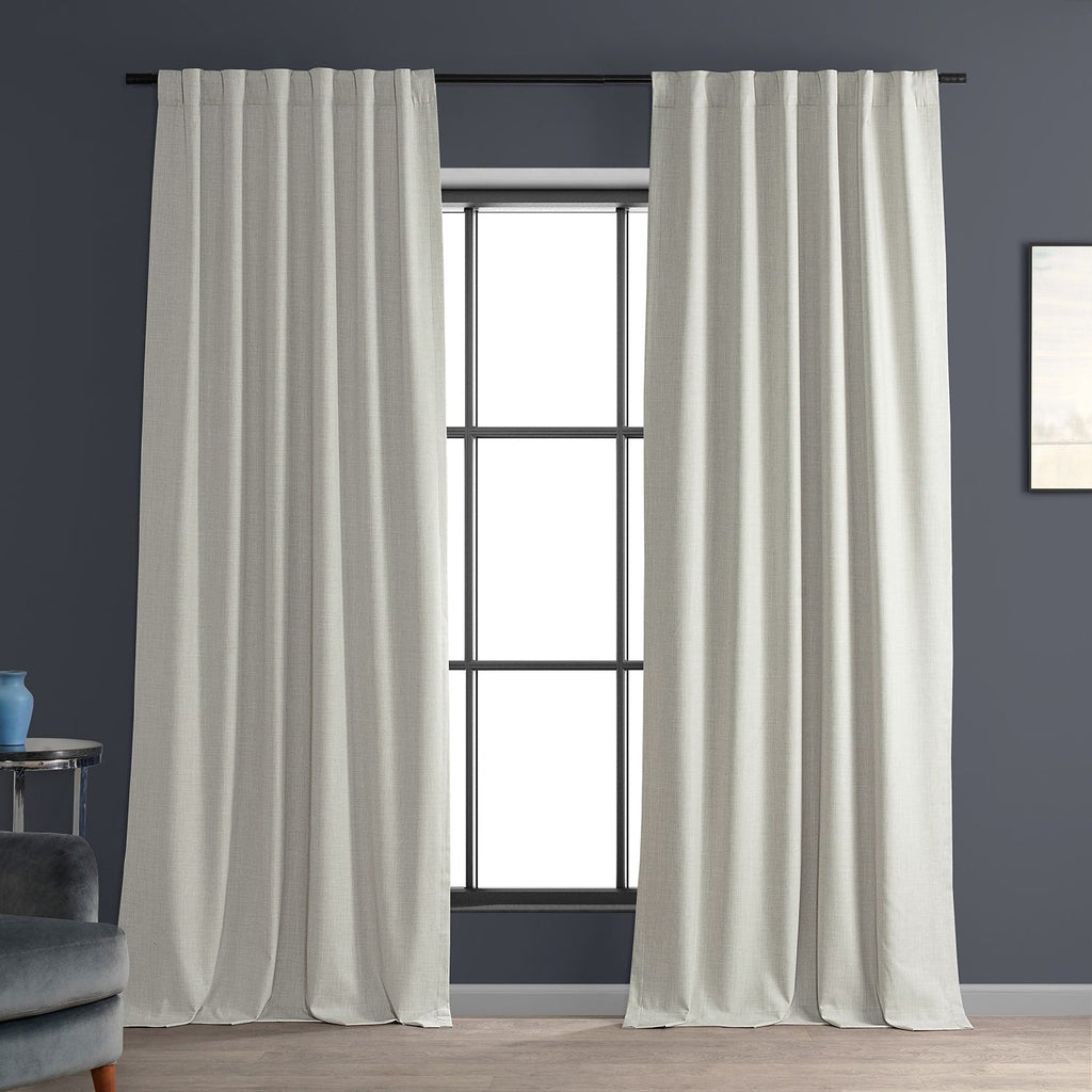 Rideaux occultants de luxe en lin haute performance Exclusive Fabrics (1 panneau) - Isolation thermique, draperie occultante élégante