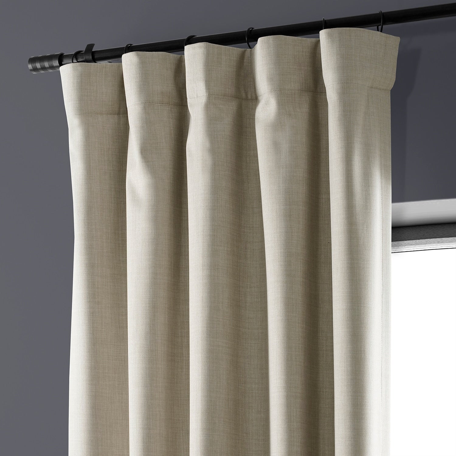 Rideaux occultants de luxe en lin haute performance Exclusive Fabrics (1 panneau) - Isolation thermique, draperie occultante élégante