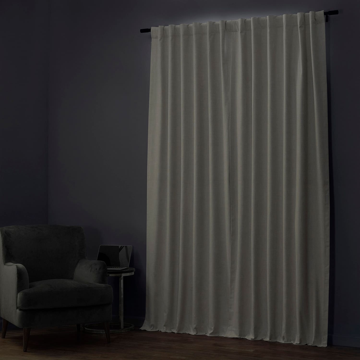 Rideaux occultants de luxe en lin haute performance Exclusive Fabrics (1 panneau) - Isolation thermique, draperie occultante élégante