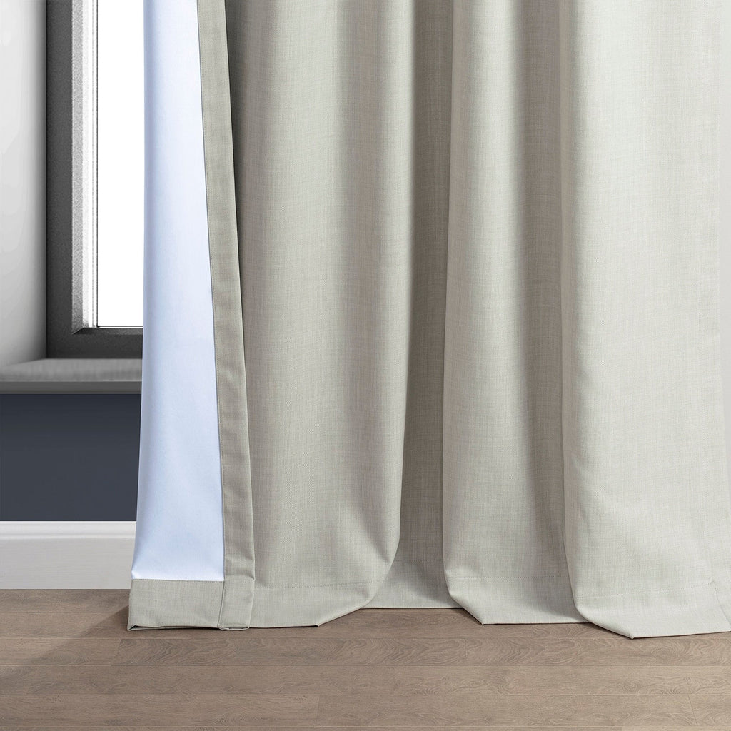 Rideaux occultants de luxe en lin haute performance Exclusive Fabrics (1 panneau) - Isolation thermique, draperie occultante élégante