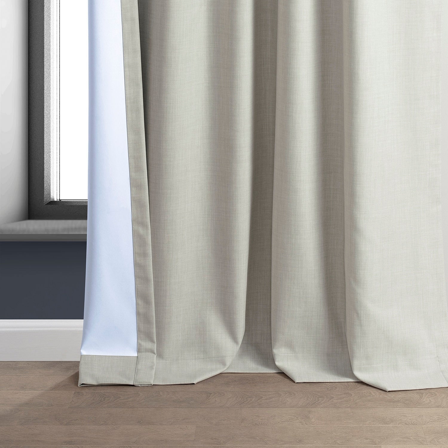 Rideaux occultants de luxe en lin haute performance Exclusive Fabrics (1 panneau) - Isolation thermique, draperie occultante élégante