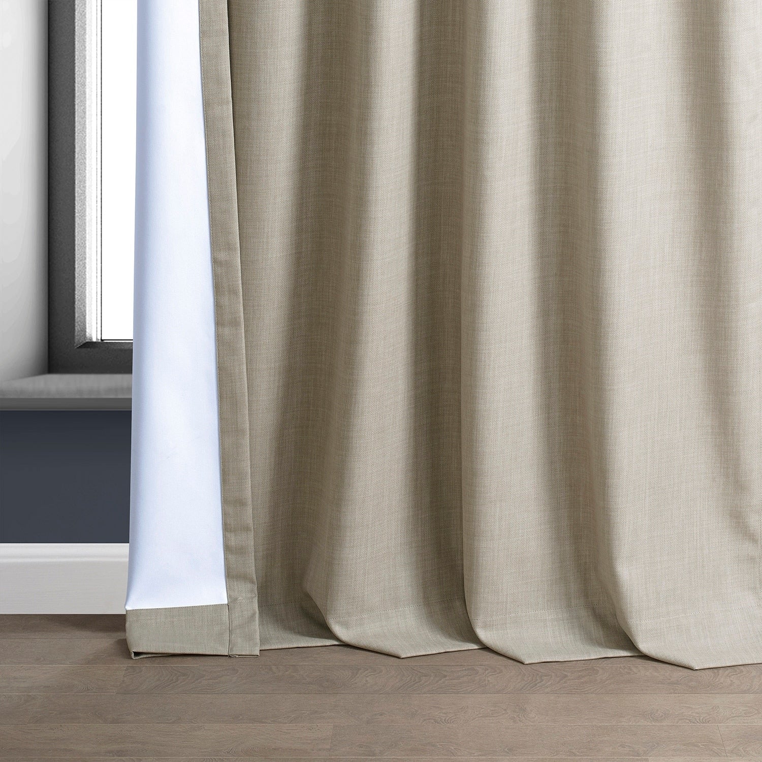 Rideaux occultants de luxe en lin haute performance Exclusive Fabrics (1 panneau) - Isolation thermique, draperie occultante élégante