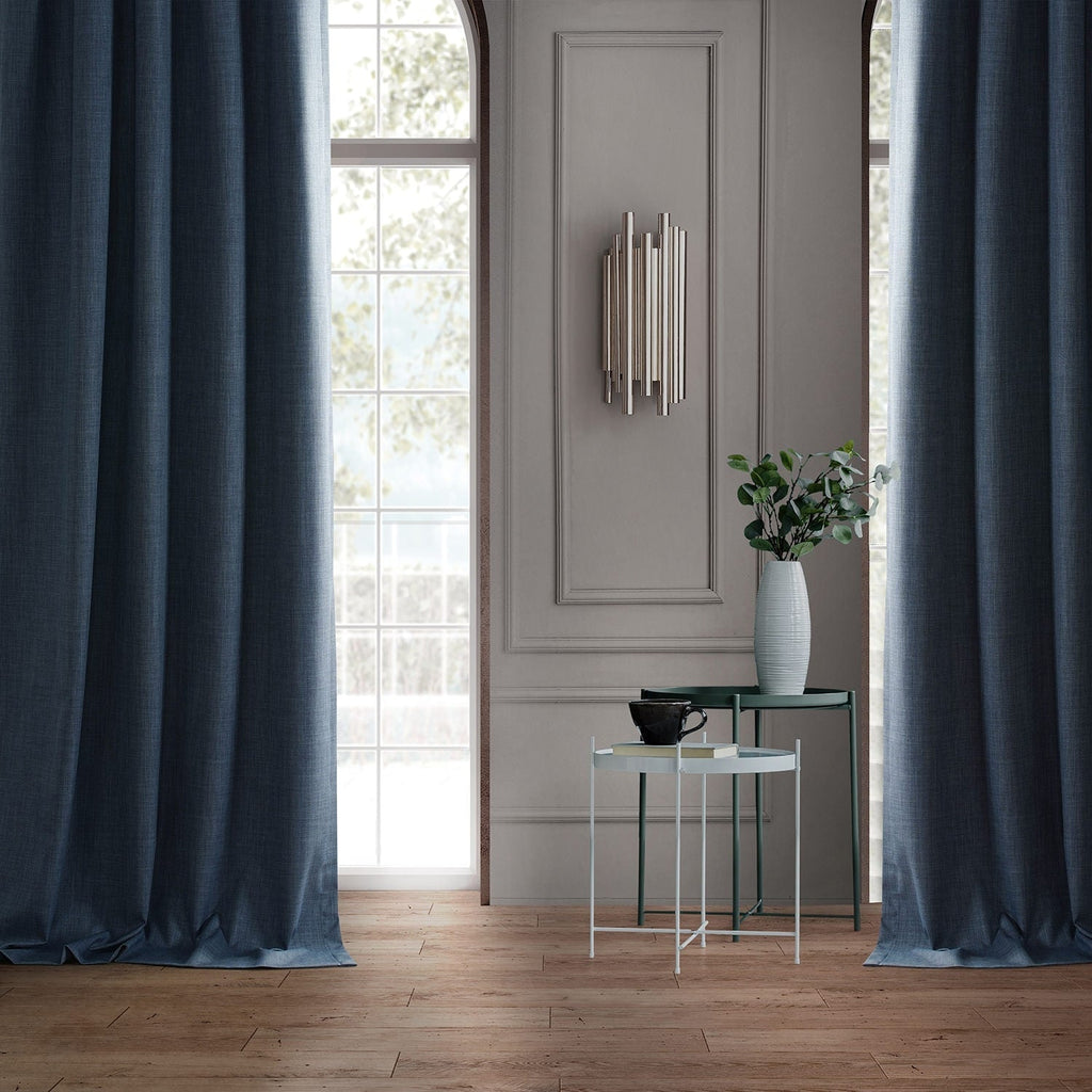 Rideaux occultants de luxe en lin haute performance Exclusive Fabrics (1 panneau) - Isolation thermique, draperie occultante élégante
