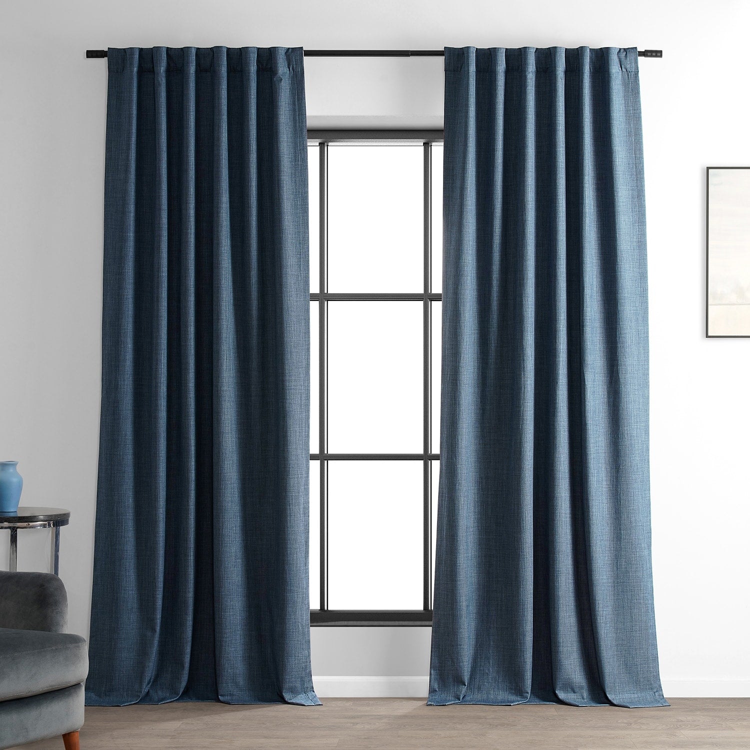 Rideaux occultants de luxe en lin haute performance Exclusive Fabrics (1 panneau) - Isolation thermique, draperie occultante élégante