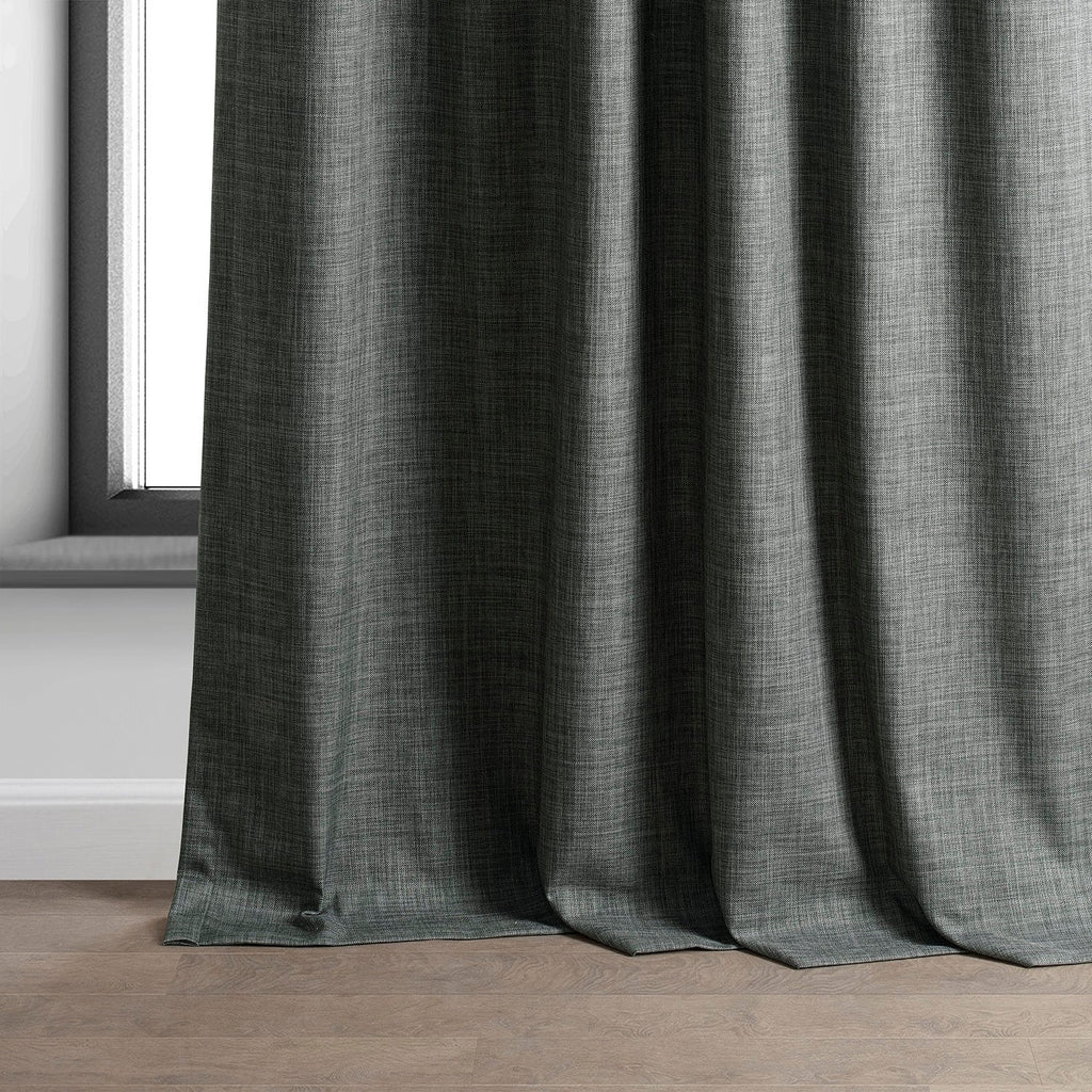 Rideaux occultants de luxe en lin haute performance Exclusive Fabrics (1 panneau) - Isolation thermique, draperie occultante élégante