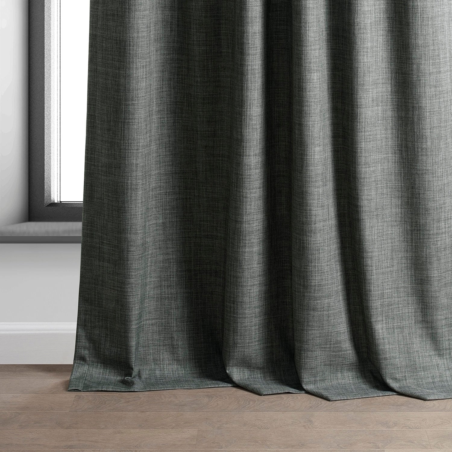 Rideaux occultants de luxe en lin haute performance Exclusive Fabrics (1 panneau) - Isolation thermique, draperie occultante élégante