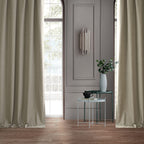 Rideaux occultants de luxe en lin haute performance Exclusive Fabrics (1 panneau) - Isolation thermique, draperie occultante élégante