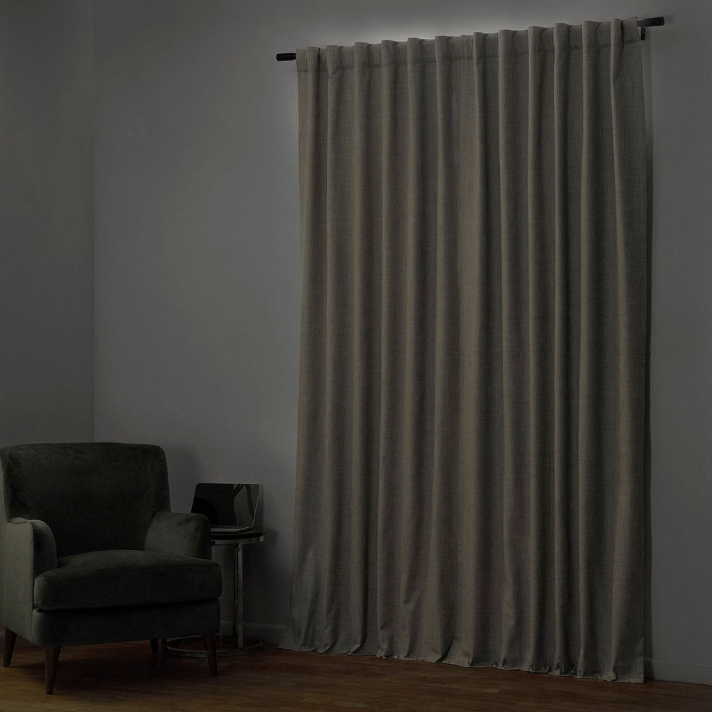 Rideaux occultants de luxe en lin haute performance Exclusive Fabrics (1 panneau) - Isolation thermique, draperie occultante élégante