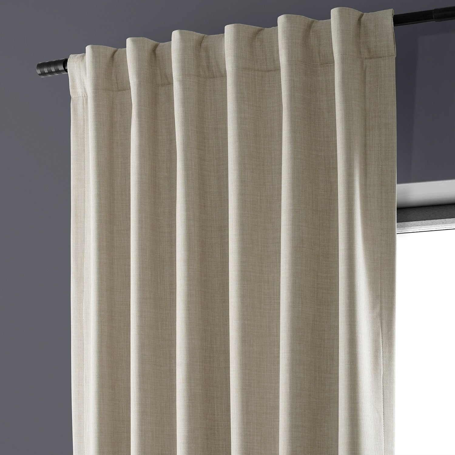Rideaux occultants de luxe en lin haute performance Exclusive Fabrics (1 panneau) - Isolation thermique, draperie occultante élégante