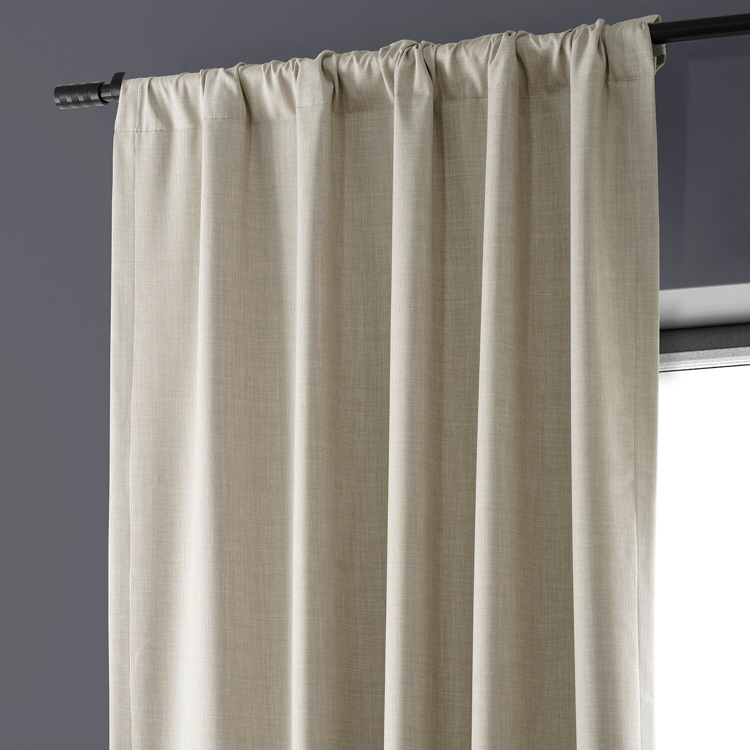 Rideaux occultants de luxe en lin haute performance Exclusive Fabrics (1 panneau) - Isolation thermique, draperie occultante élégante