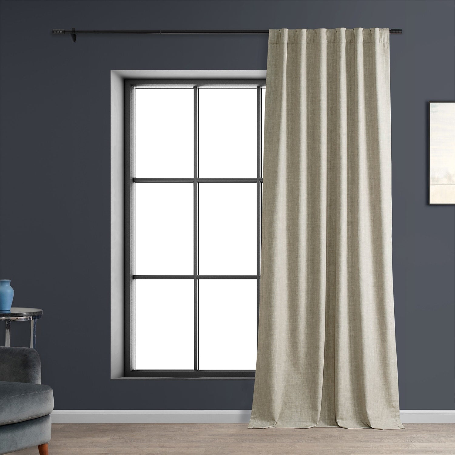 Rideaux occultants de luxe en lin haute performance Exclusive Fabrics (1 panneau) - Isolation thermique, draperie occultante élégante