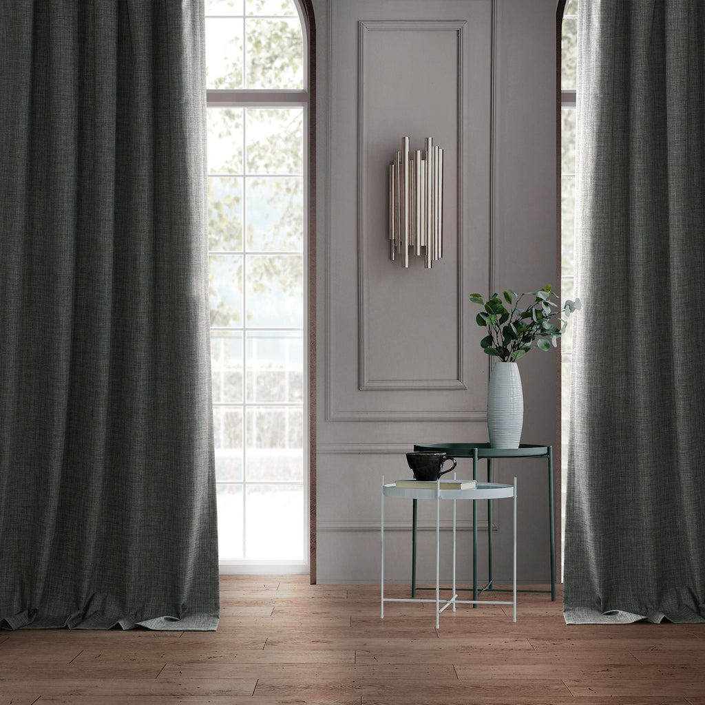 Rideaux occultants de luxe en lin haute performance Exclusive Fabrics (1 panneau) - Isolation thermique, draperie occultante élégante