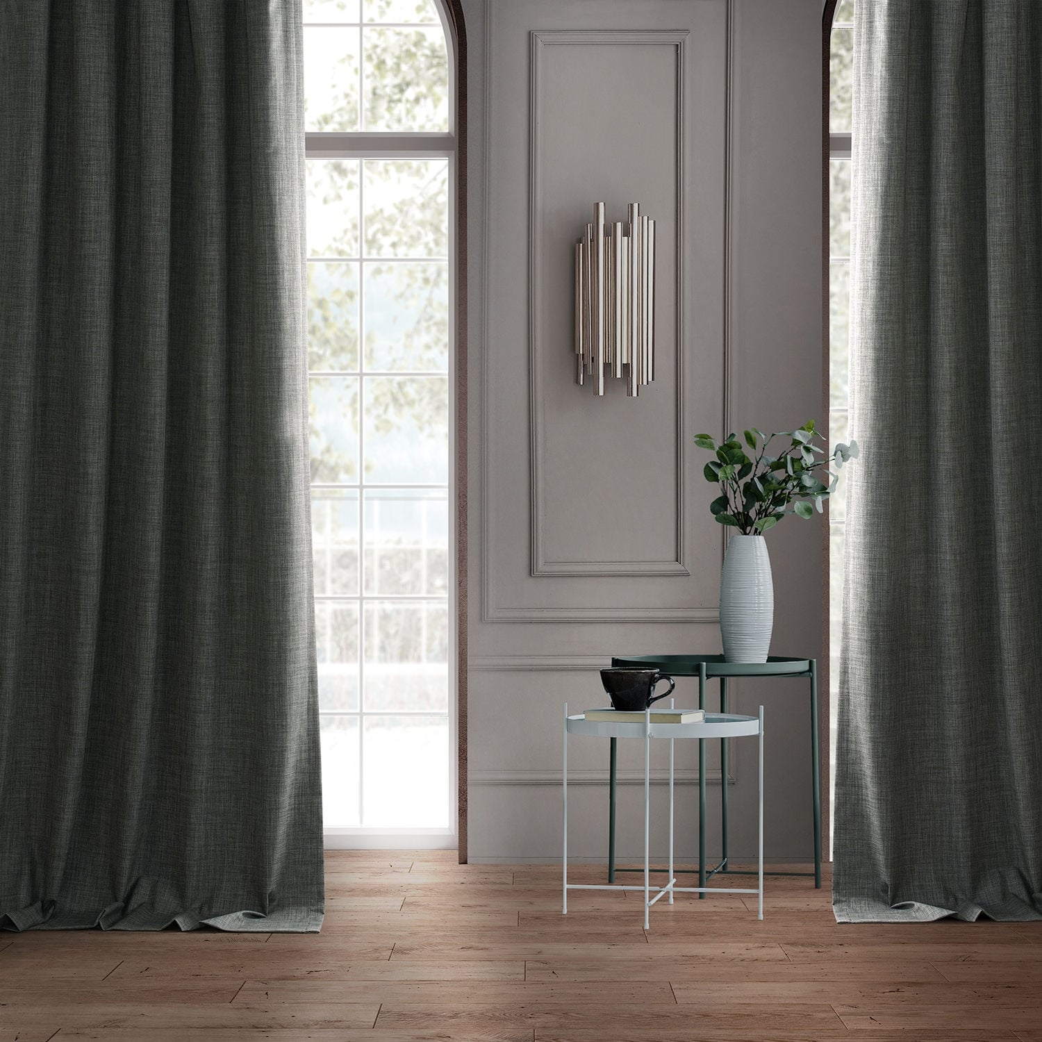 Rideaux occultants de luxe en lin haute performance Exclusive Fabrics (1 panneau) - Isolation thermique, draperie occultante élégante