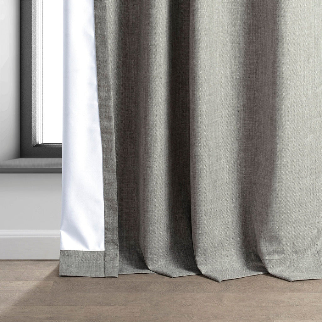Rideaux occultants de luxe en lin haute performance Exclusive Fabrics (1 panneau) - Isolation thermique, draperie occultante élégante