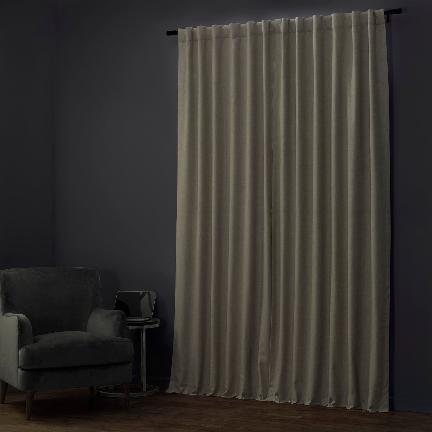 Rideaux occultants de luxe en lin haute performance Exclusive Fabrics (1 panneau) - Isolation thermique, draperie occultante élégante