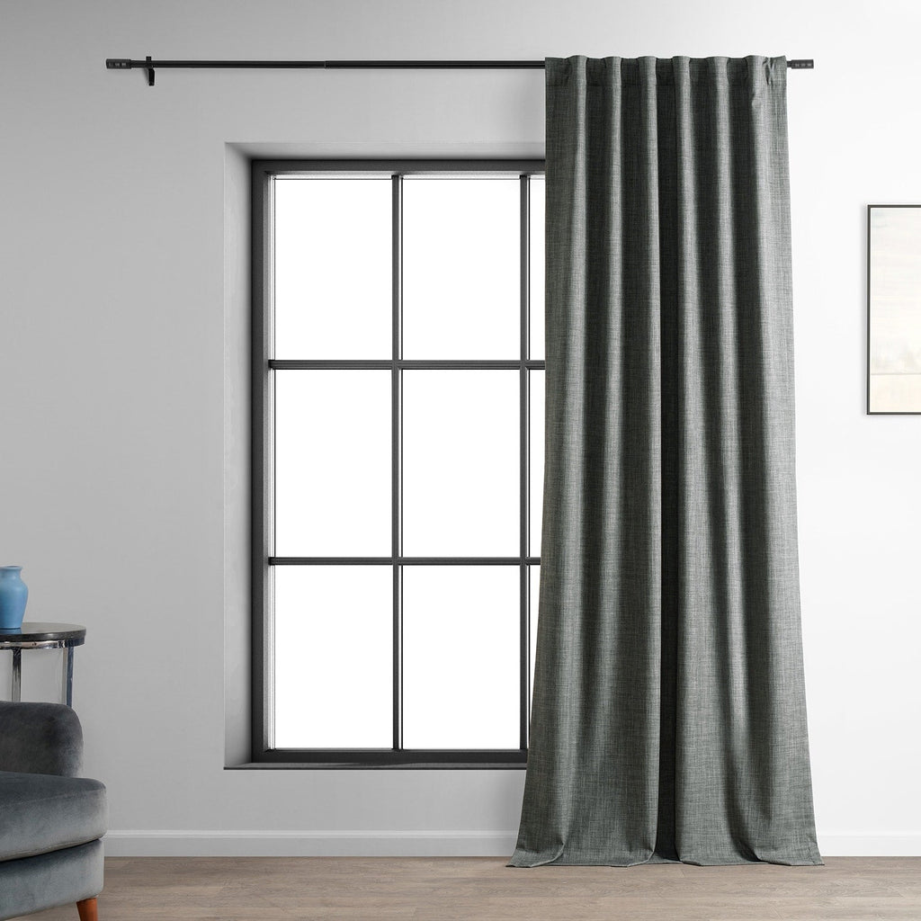 Rideaux occultants de luxe en lin haute performance Exclusive Fabrics (1 panneau) - Isolation thermique, draperie occultante élégante