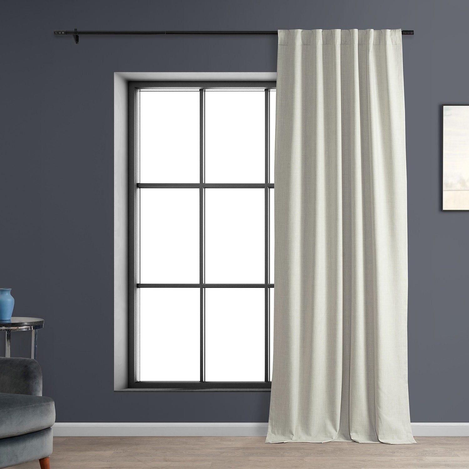 Rideaux occultants de luxe en lin haute performance Exclusive Fabrics (1 panneau) - Isolation thermique, draperie occultante élégante
