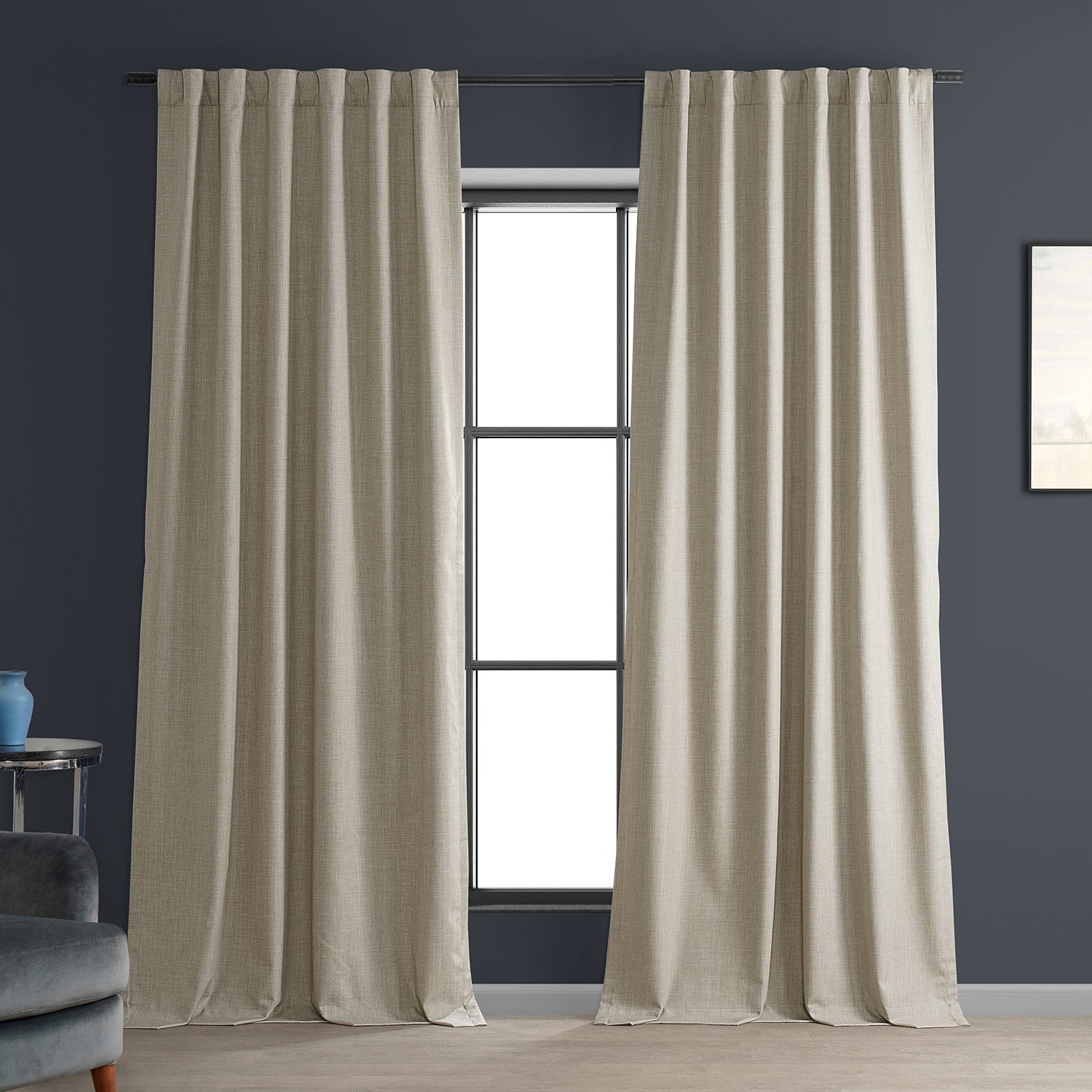 Rideaux occultants de luxe en lin haute performance Exclusive Fabrics (1 panneau) - Isolation thermique, draperie occultante élégante