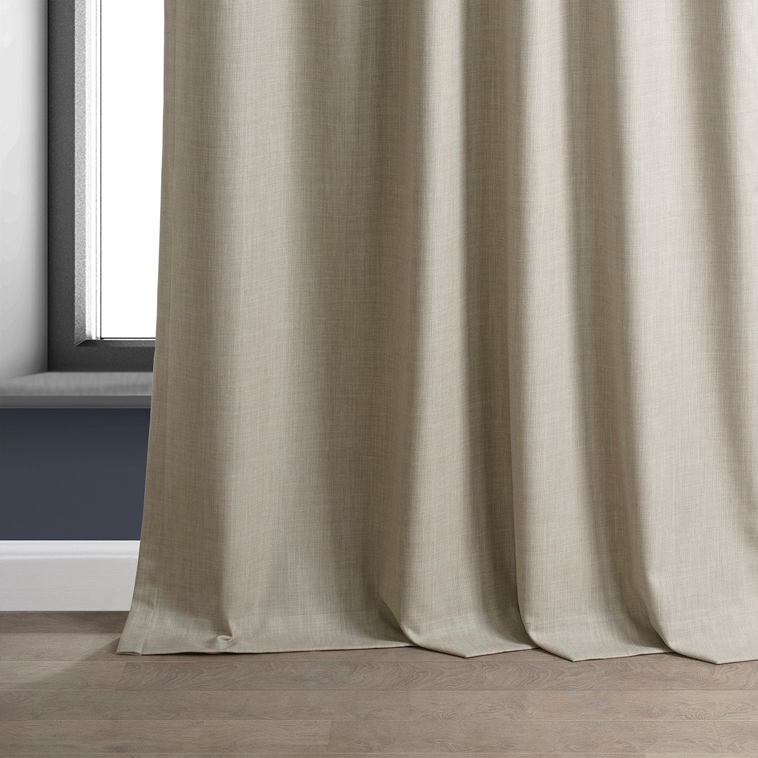 Rideaux occultants de luxe en lin haute performance Exclusive Fabrics (1 panneau) - Isolation thermique, draperie occultante élégante