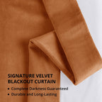 Rideau occultant en velours Signature Exclusive Fabrics (1 panneau)