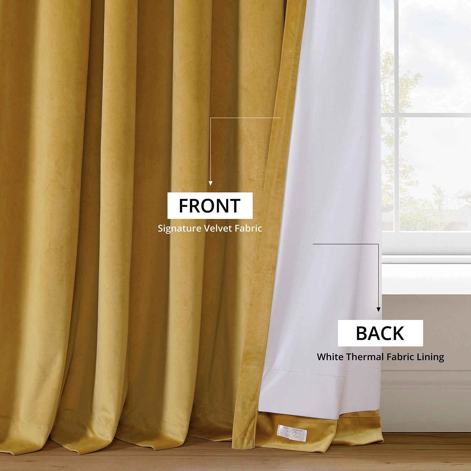 Rideau occultant en velours Signature Exclusive Fabrics (1 panneau)