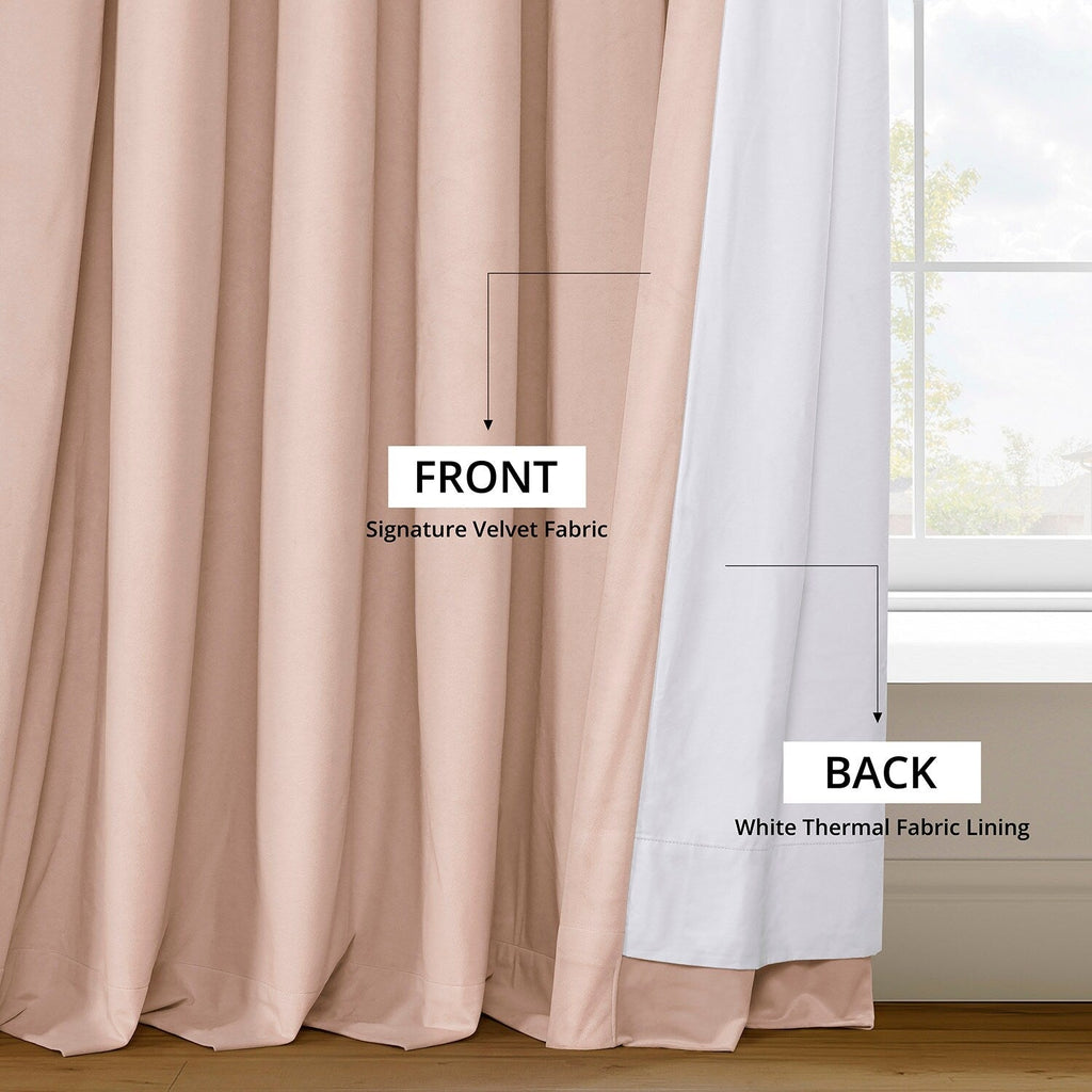 Rideau occultant en velours Signature Exclusive Fabrics (1 panneau)