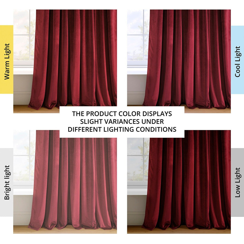 Rideau occultant en velours Signature Exclusive Fabrics (1 panneau)
