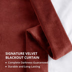 Rideau occultant en velours Signature Exclusive Fabrics (1 panneau)