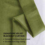 Rideau occultant en velours Signature Exclusive Fabrics (1 panneau)