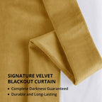 Rideau occultant en velours Signature Exclusive Fabrics (1 panneau)