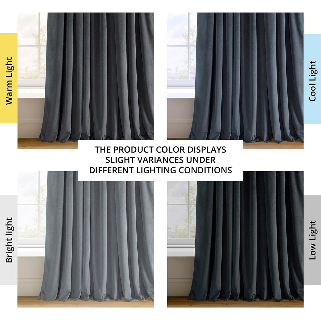 Rideau occultant en velours Signature Exclusive Fabrics (1 panneau)